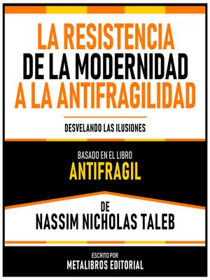 cover image of La Resistencia De La Modernidad a La Antifragilidad--Basado En El Libro Antifragil De Nassim Nicholas Taleb
